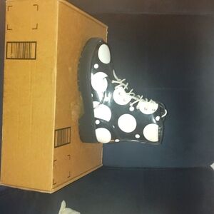 Polka dot Platform boots